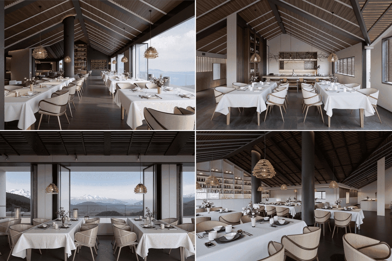 室内多角度渲染